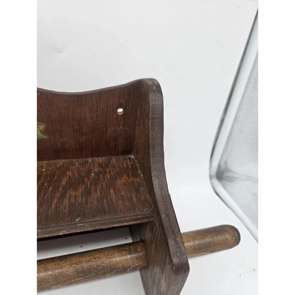 Vintage Cottagecore Wooden Shelf And Hand Towel Hanger Handmade